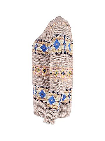 Victoria Beckham Victoria Beckham Fair Isle Knit Sweater in Multicolor Wool (view 2)
