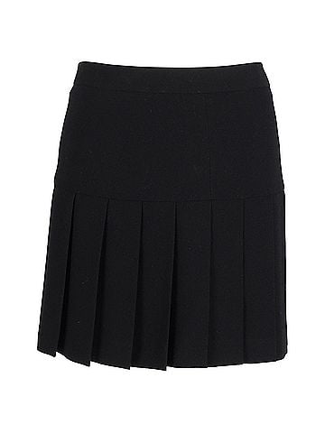 Joseph Joseph Pleated Mini Skirt in Black Polyester (view 1)