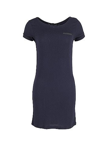 Sandro Sandro Paris Fitted Dress in Navy Blue Viscose (view 1)