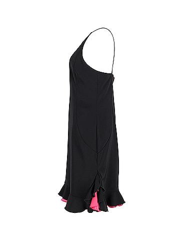 Joseph Joseph Cross-Back Two-Tone Hem Dress in Black Silk (view 2)