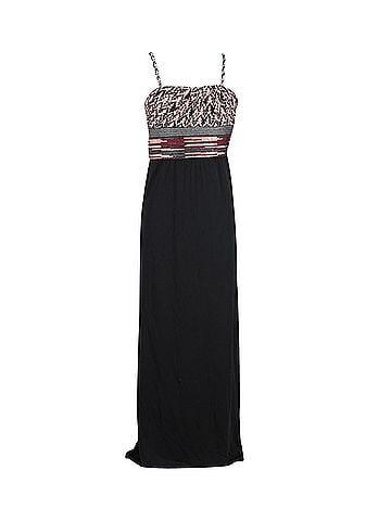 Missoni Missoni Embellished Top Maxi Dress in Black Polyester Silk (view 1)