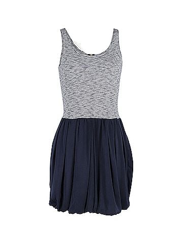 Sandro Sandro Paris Sleeveless Mini Dress in Grey and Navy Blue Cotton (view 1)