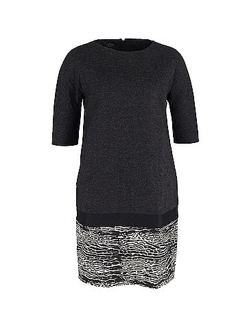 Giambattista Valli Giambattista Valli Animal Print Hem Dress in Grey Polyester (view 1)