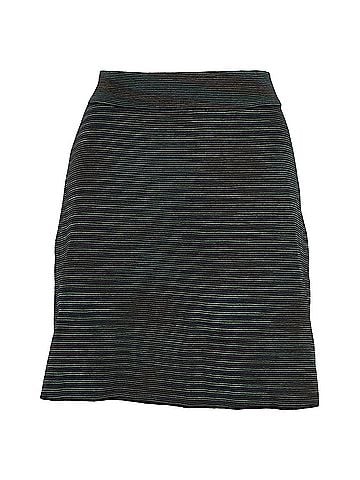 Missoni Missoni Striped Mini Skirt in Green Wool (view 1)