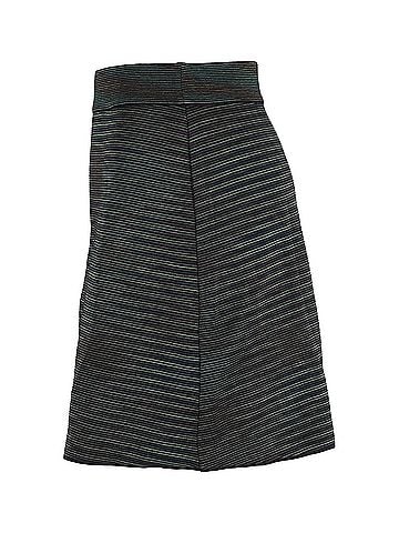 Missoni Missoni Striped Mini Skirt in Green Wool (view 2)