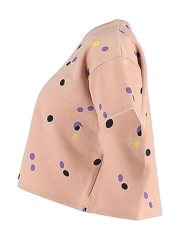 MARNI Marni Polka-Dot Crop T-shirt in Peach Cotton (view 2)