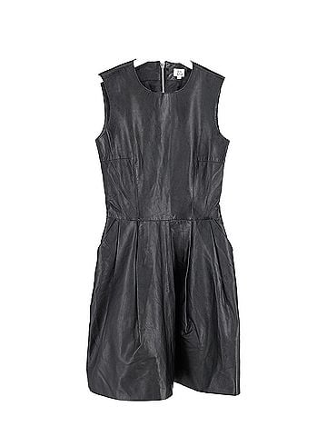 Iris & Ink Iris & Ink Mini Dress in Black Leather (view 1)
