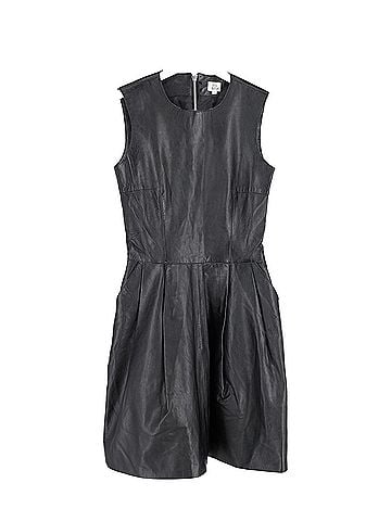 Iris & Ink Iris & Ink Mini Dress in Black Leather (view 1)