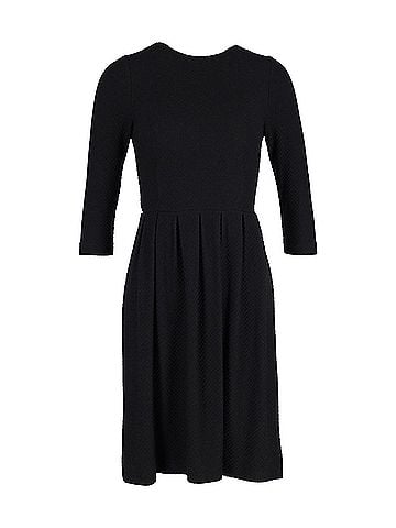 Ganni Ganni Pleated Skirt Dress in Black Cotton (view 1)