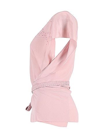 Joseph Joseph Sequined Belted Top in Pink Silk (view 2)