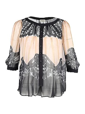 Temperley LONDON Temperley London Printed Sheer Blouse in Multicolor Silk (view 1)