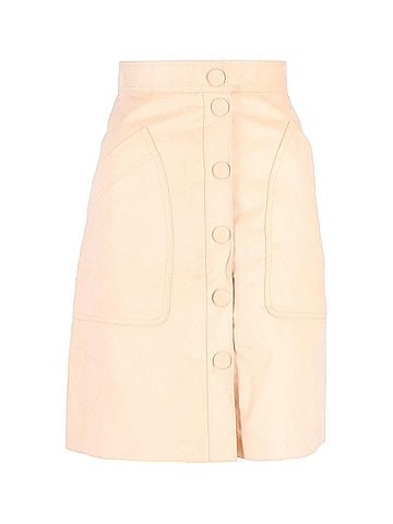 Bottega Veneta Bottega Veneta Fustian Skirt in Beige Wool Velvet (view 1)
