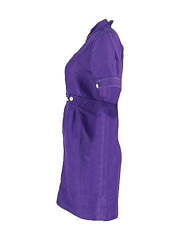 Sandro Sandro Paris Zip Front Mini Dress in Purple Viscose (view 2)
