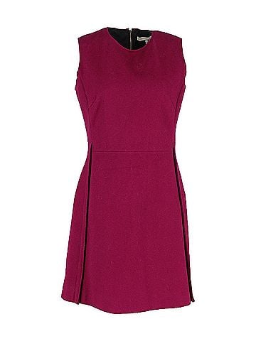 Victoria Beckham Victoria Beckham Sleeveless Mini Dress in Red Violet Wool (view 1)