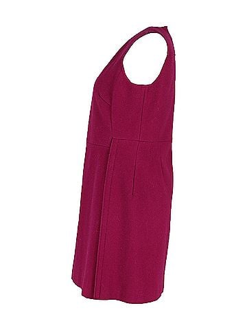 Victoria Beckham Victoria Beckham Sleeveless Mini Dress in Red Violet Wool (view 2)
