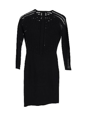 Maje Maje Perforated Dress in Black Wool (view 2)