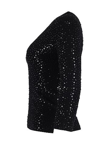 Michael Kors Michael Kors Collection Sequined Jumper in Black Viscose (view 2)