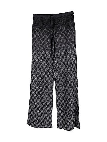 Missoni Missoni Patterned Wide-Leg Pants in Black Rayon (view 1)