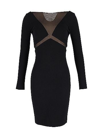Emilio Pucci Emilio Pucci Mesh Cut-Out Dress in Black Cotton (view 1)