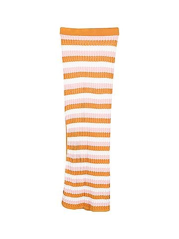 Dodo Bar Or Dodo Bar Or Striped Knitted Maxi Skirt in Multicolor Cotton (view 1)