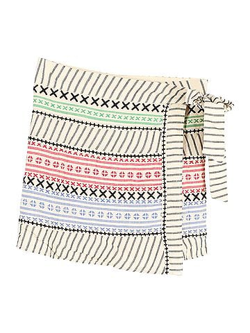 Dodo Bar Or Dodo Bar Or Printed Mini Wrap Skirt in Multicolor Cotton (view 1)