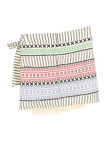 Dodo Bar Or Dodo Bar Or Printed Mini Wrap Skirt in Multicolor Cotton (view 2)