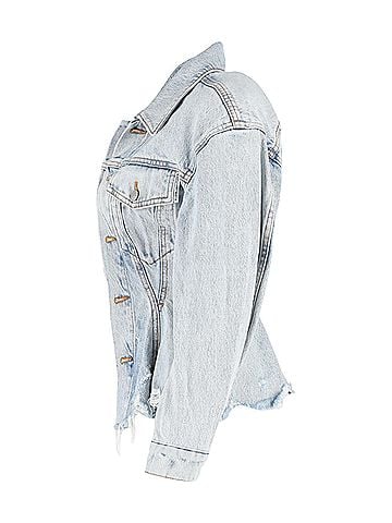 Alexander Wang Alexander Wang Sculpted Denim Jacket in Light Blue Cotton (view 2)
