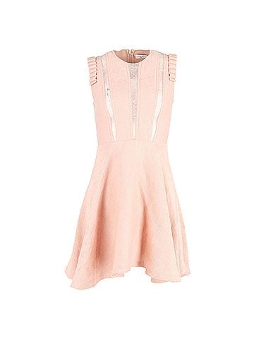 Sandro Sandro Enrika Lace-Insert Mini Dress In Pink Viscose (view 1)