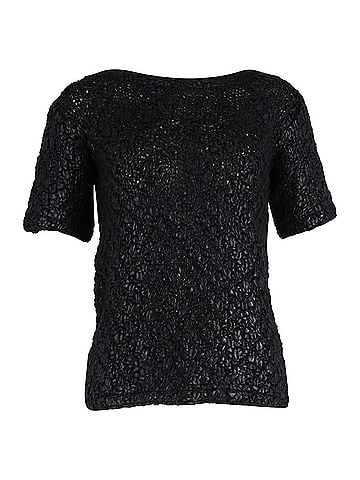 Moncler Moncler Maglioni Tricot Girocollo Knit Top in Black Wool (view 1)
