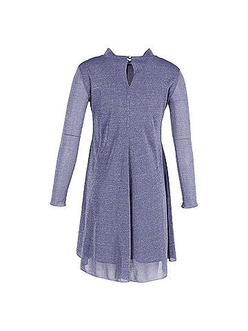 Max Mara Max Mara Long Sleeve Mini Dress in Purple Polyester (view 2)