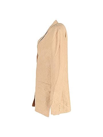 Joseph Joseph Jace Crinkled Matte-Satin Blazer in Camel Acetate (view 2)