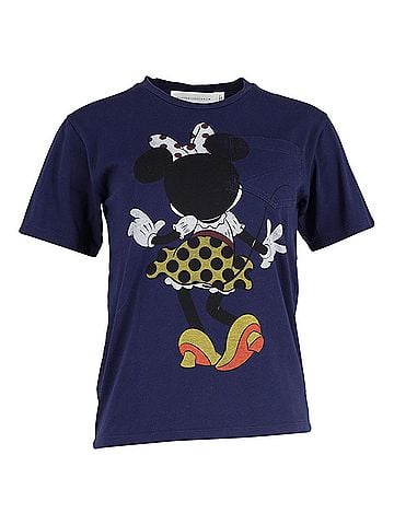 Victoria Beckham  Victoria Beckham Minnie Mouse Print T-Shirt in  Navy Blue Cotton (view 1)