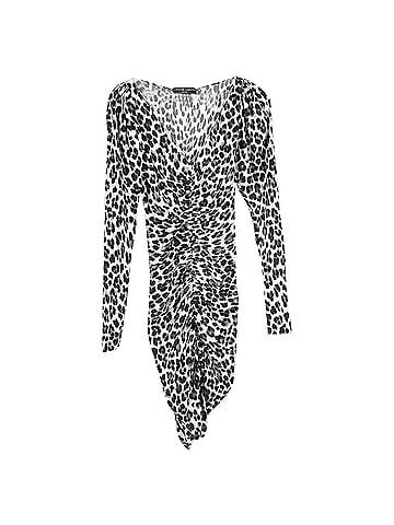Caroline Constas Caroline Constas Colette Mini Dress in Animal Print Silk (view 1)