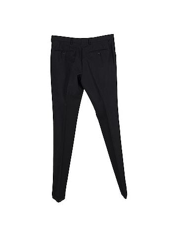 Burberry  Burberry Mid-Waist Straight-Leg Trousers in Black Wool (view 1)