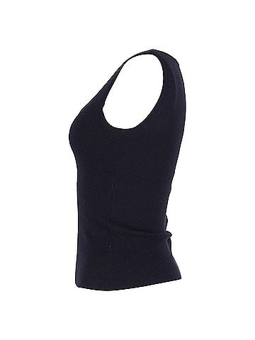 Michael Kors Michael Kors Square Neck Top in Navy Blue Wool (view 2)