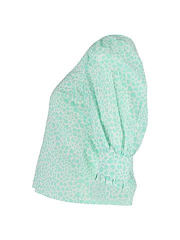 Rixo London Rixo Emily Scoop Neck Top in Turquoise Cotton (view 2)