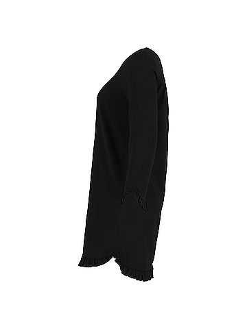Ganni Ganni Crepe Mini Dress in Black Polyester (view 2)
