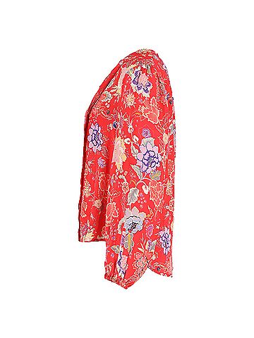Rixo London Rixo Azra Blouse in Red Viscose (view 2)