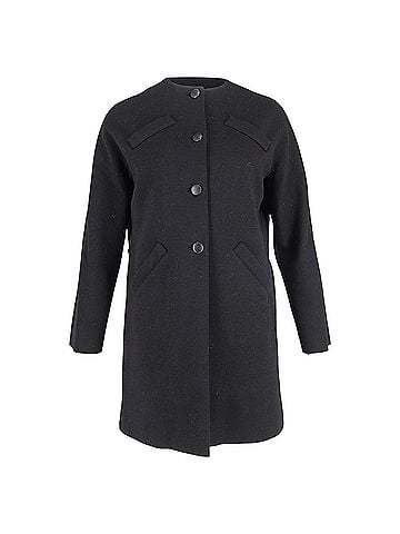 Balenciaga Balenciaga 60s Archive Coat in Black Virgin Wool (view 1)