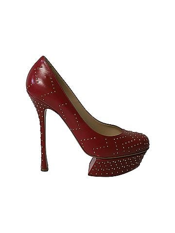 Nicholas Kirkwood Nicholas Kirkwood Studded Platform High Heel Pumps in Red Leather  (view 1)