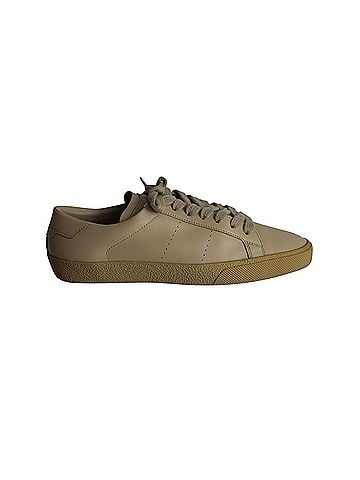 Saint Laurent Saint Laurent SL/06 Court Classic Low-Top Sneakers in Beige Calfskin Leather (view 1)