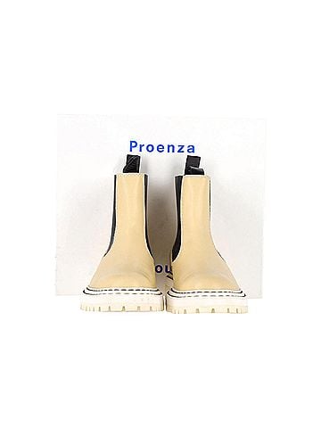Proenza Schouler Proenza Schouler Chelsea Ankle Boots in Beige Leather (view 1)