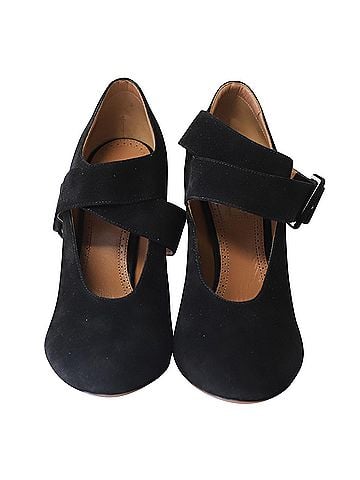 Alaïa Alaia Cross Strap Pumps in Black Suede  (view 2)