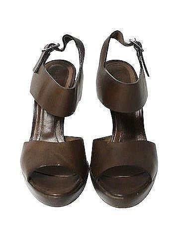 MARNI Marni High Heel Sandals in Brown Leather (view 2)