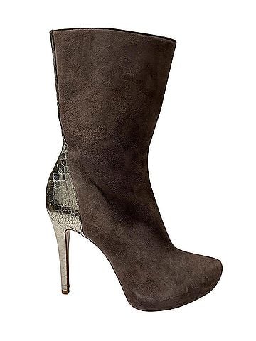 Alexandre Birman Alexandre Birman Sock Boots in Brown Suede (view 1)