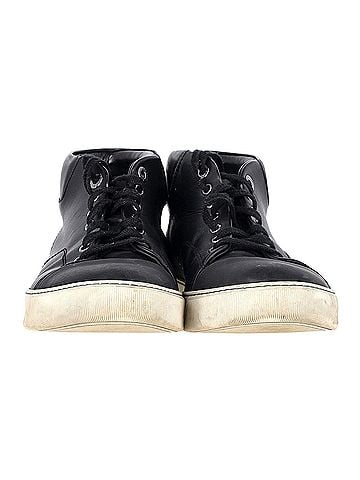 Lanvin Lanvin Mid-Top Sneakers in Black Leather (view 2)