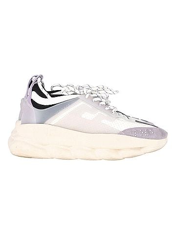 Versace Versace Chain Reaction Sneakers in White Leather (view 1)