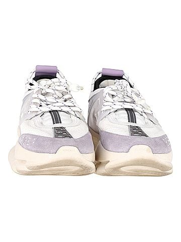 Versace Versace Chain Reaction Sneakers in White Leather (view 2)