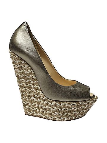 Giuseppe Zanotti Giuseppe Zanotti Cumber 105 Wedge in Gold Leather  (view 1)