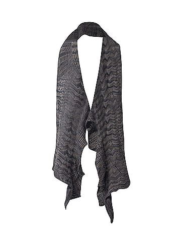 Missoni Missoni Knitted Shawl in Grey Cashmere (view 2)